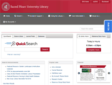 Tablet Screenshot of library.sacredheart.edu